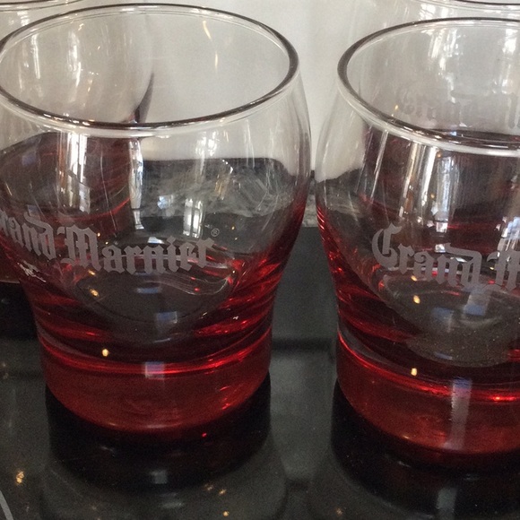 6 Grand Mariner low ball glasses. Ruby flash bar ware made by Libby. Never used. - Picture 2 of 5
